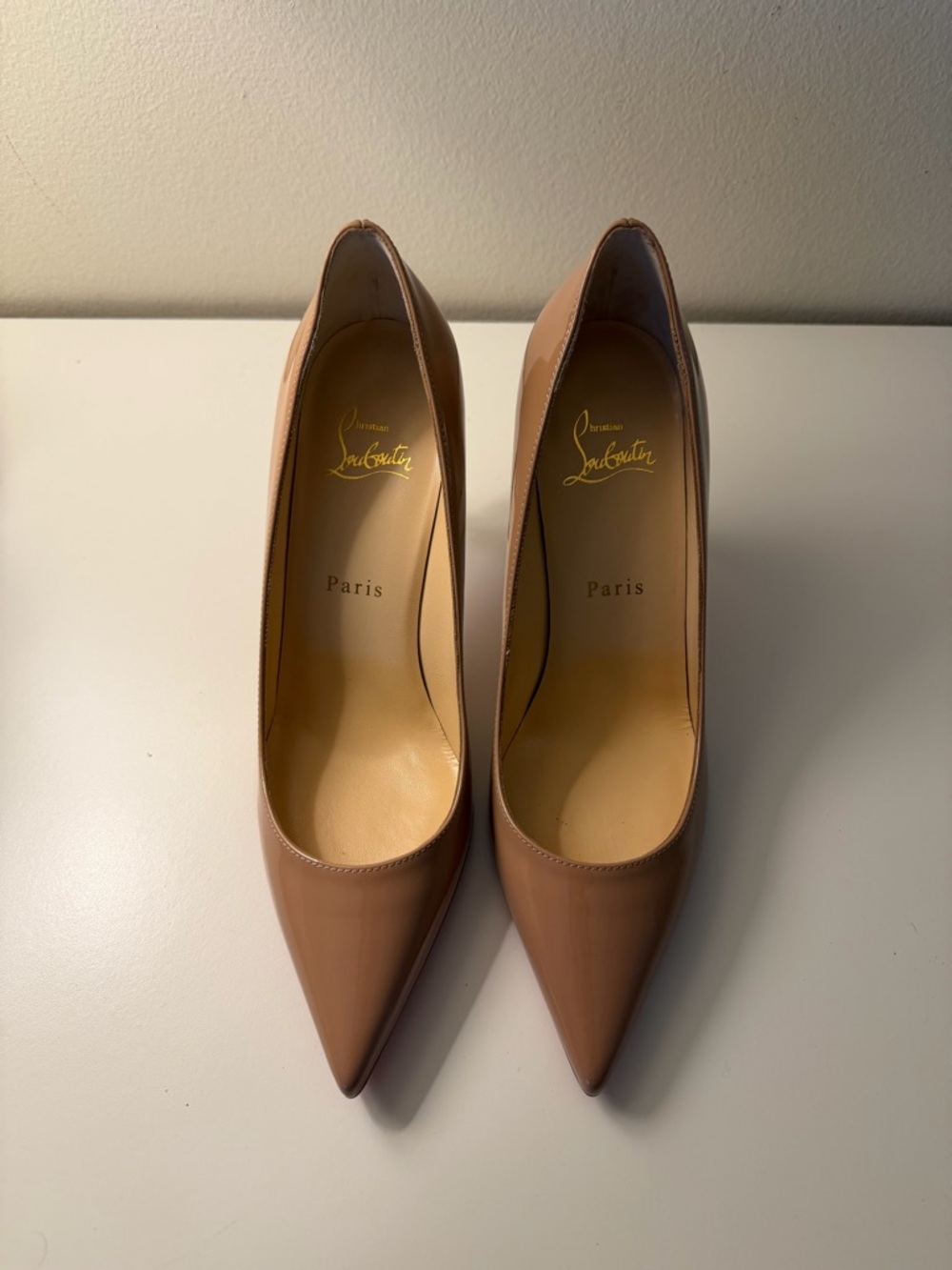 Christian Louboutin Décolleté 554 Nude Patent Pumps | 85mm | EU 37.5 (7.5) NEW - Picture 4 of 7
